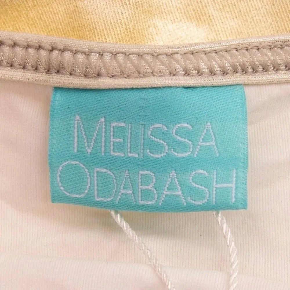 MELISSA ODABASH Ibiza Cut Out One Piece Swimsuit Metallic Effect Gold US M NWT - Picture 6 of 15